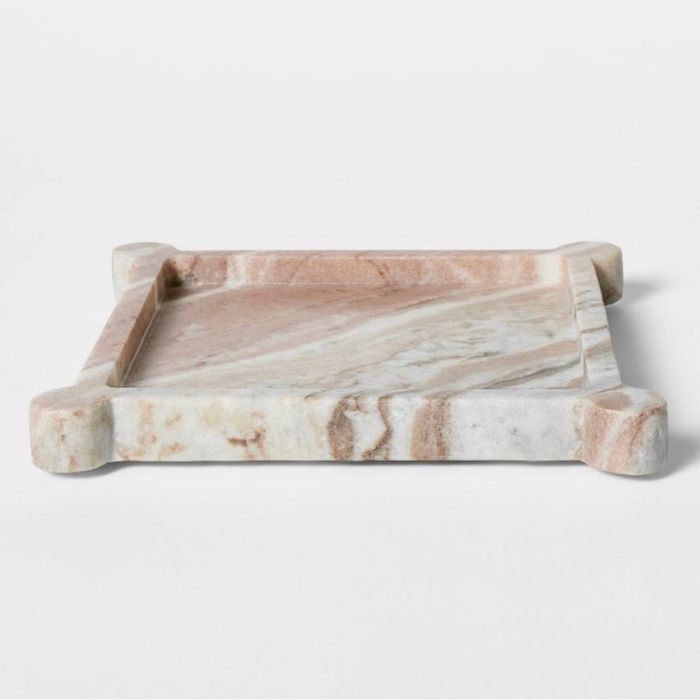 8” Marble Catchall Tray Off-White - Threshold designed with Studio McGee